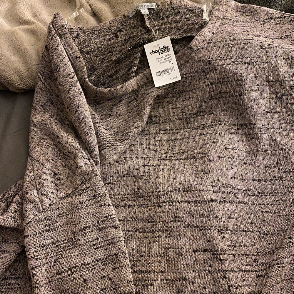 Zipper back sweater